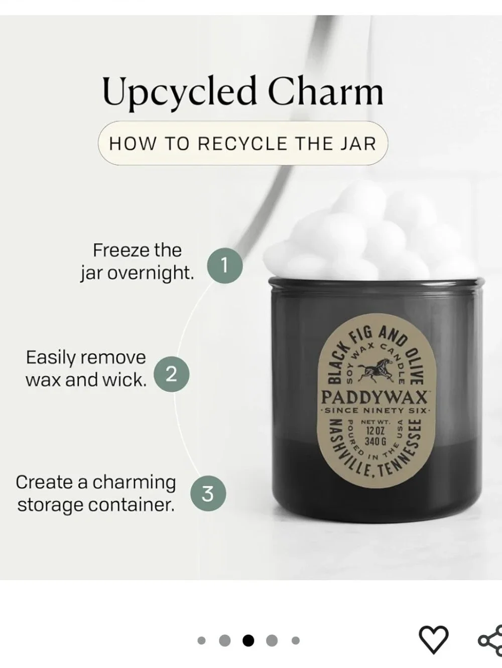 PaddyWax Black Fig & Olive Soy Candle - Black NEW